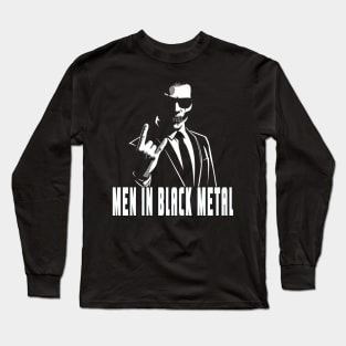 Men In Black Metal Silhouette Long Sleeve T-Shirt